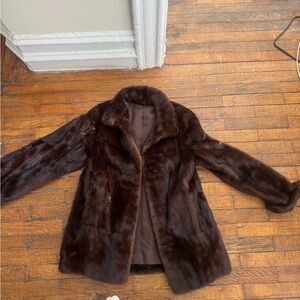 Real mink fur coat
